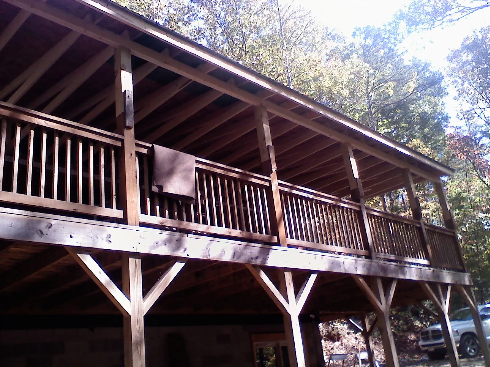 Timber framing under a new elevated porch and deck — Roof Leak Repair in Creekside by Roofing Brothers